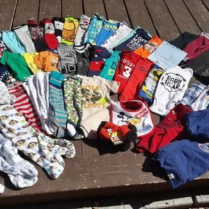 50 piece baby boy clothing haul bundle